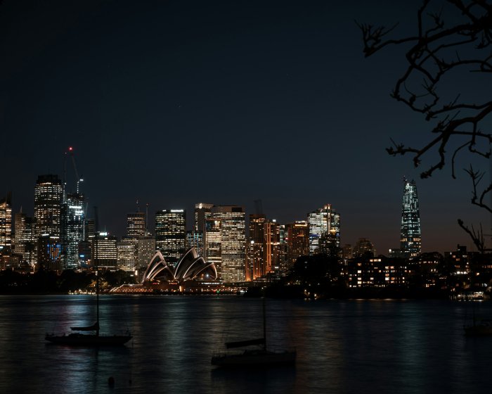 Sydney Skyline and Opera House at Night