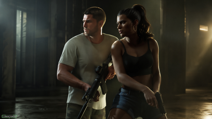 Lucia and Jason from Grand Theft Auto VI