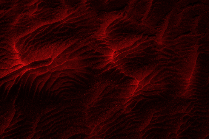 Red Lit Sand Dunes with Rippled Texture