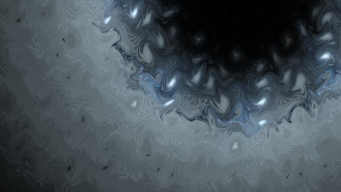 Abstract Swirling Fluid Pattern in Grey and Blue