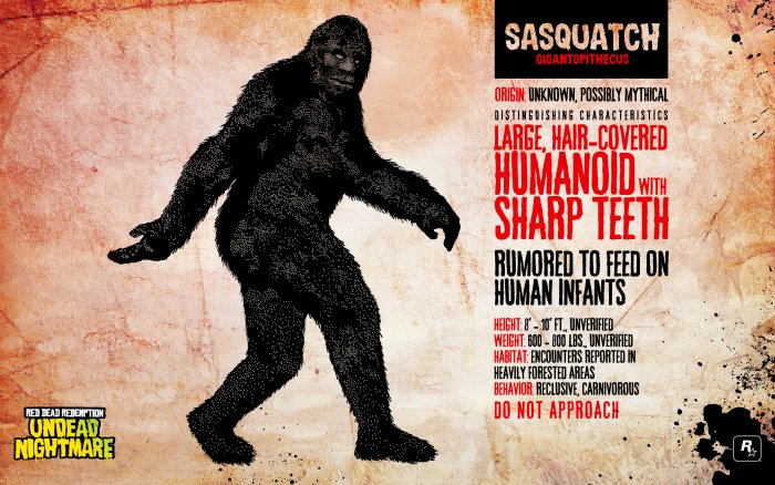 Sasquatch Poster from Red Dead Redemption Undead Nightmare