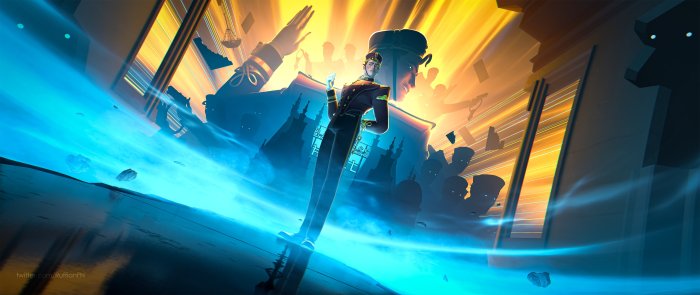 Fortnite Bellhop Character in Front of Glowing Hotel
