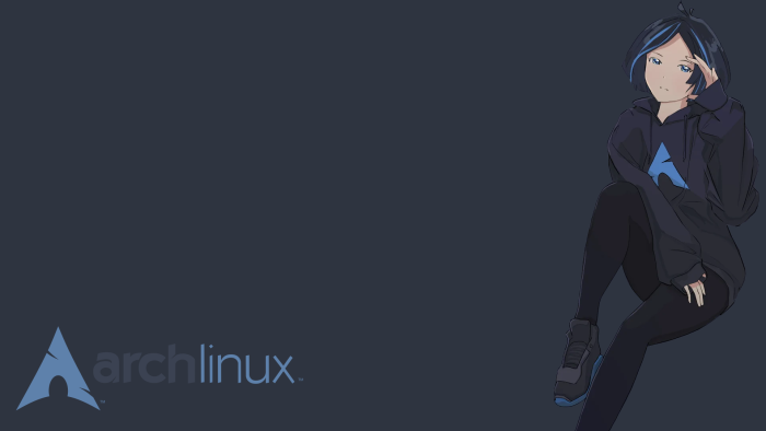 Arch-tan Anime Girl with Arch Linux Logo