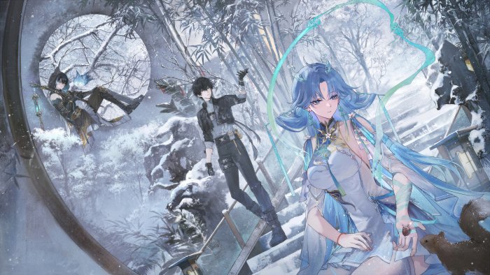 Jinhsi, Rover, and Jianxin from Wuthering Waves