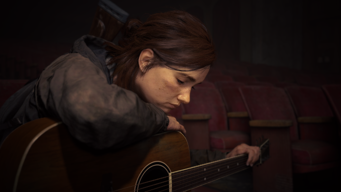 Ellie with guitar in The Last of Us Part II