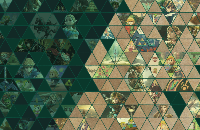 The Legend of Zelda Collage with Link and Zelda