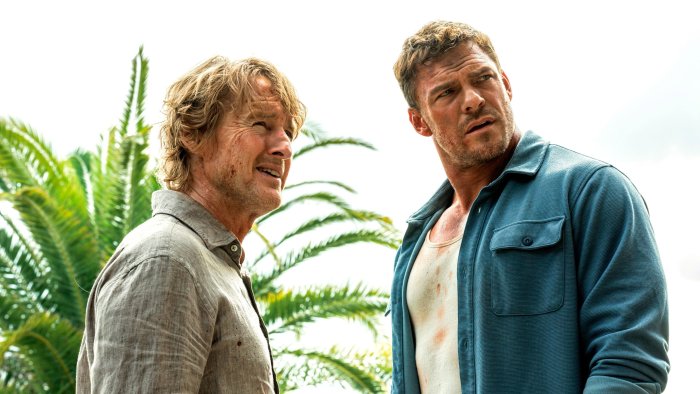 Alan Ritchson and Owen Wilson in Runner
