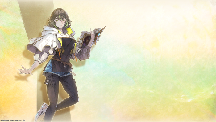 Final Fantasy XIV Character Holding a Book
