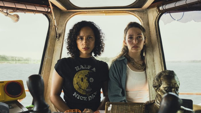 Two women on a boat