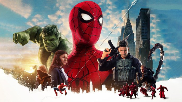 Spider-Man, Hulk, Punisher, and Scorpion in NYC