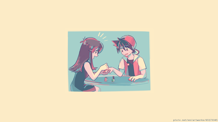 Pokemon Red and Blue painting nails