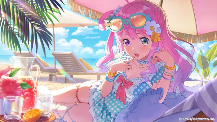 Hoshimachi Suisei on a Beach Vacation