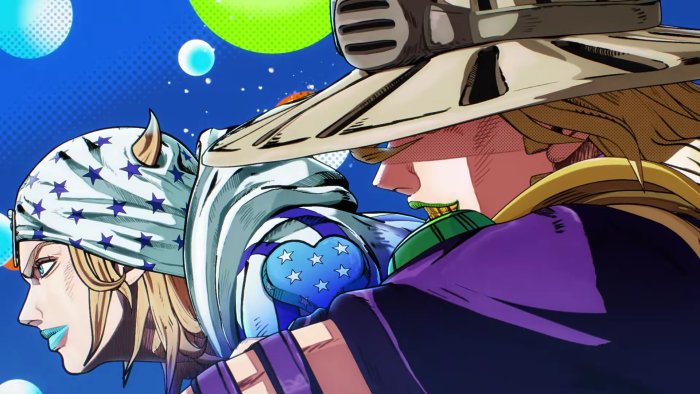 Johnny Joestar and Gyro Zeppeli from JoJo's Bizarre Adventure