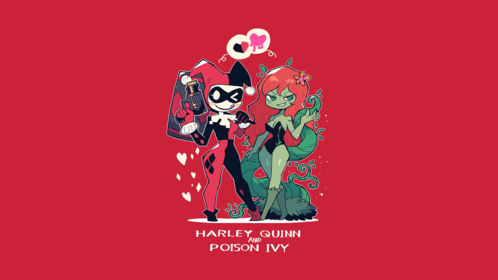 Harley Quinn and Poison Ivy Cartoon Art