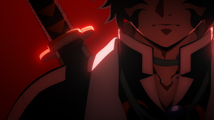 Gyomei Himejima with his sword in Demon Slayer