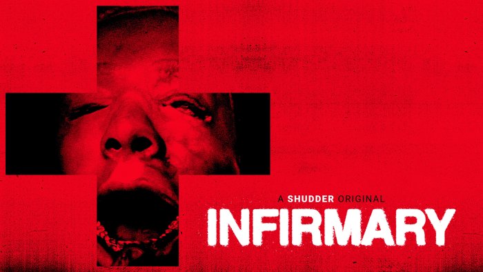 Infirmary movie poster with distressed face