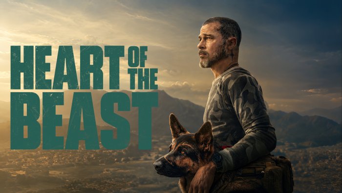 Heart of the Beast movie poster with man and dog
