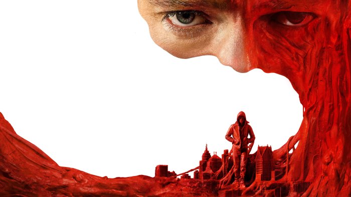 Clayface movie poster with man and city