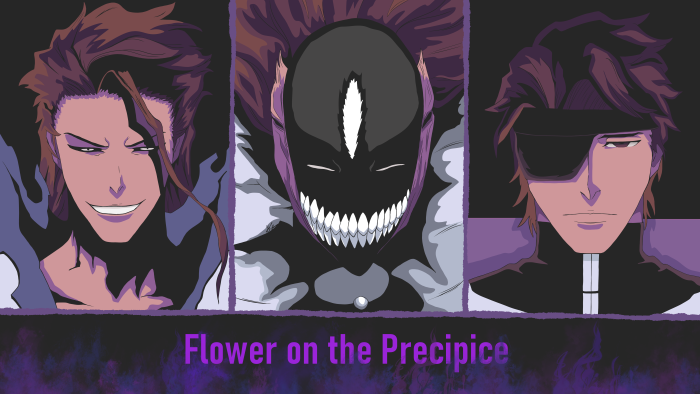Sosuke Aizen and his Hollow form from Bleach