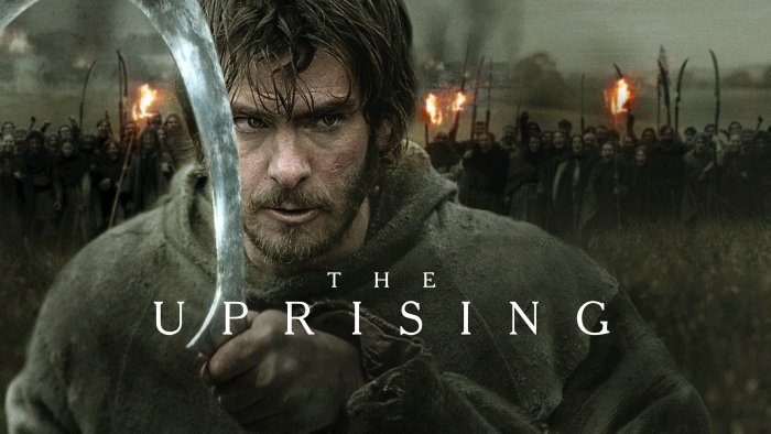The Uprising movie poster with a man holding a scythe