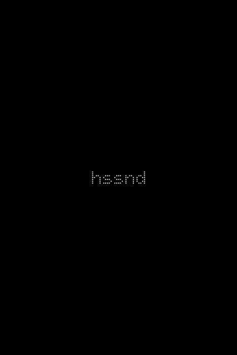 White text on black background