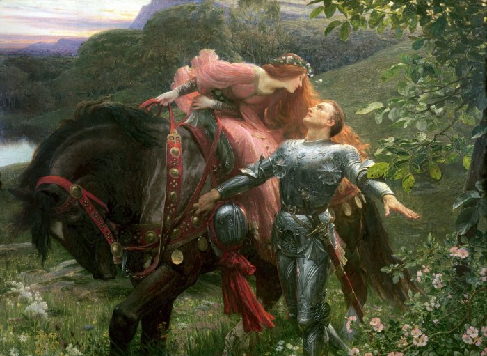 Knight and Lady on Horseback in a Meadow