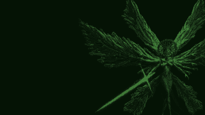 Green ASCII Angel with Sword