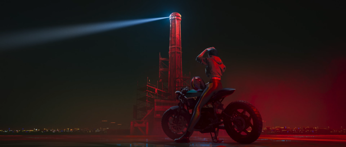 Spider-Man: Across the Spider-Verse motorcycle scene