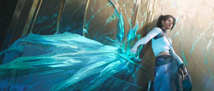 Valorant character Sage breaking through ice