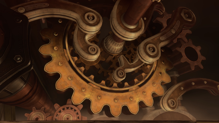 Steampunk gears and pipes illustration
