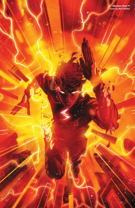 The Flash running with lightning effects