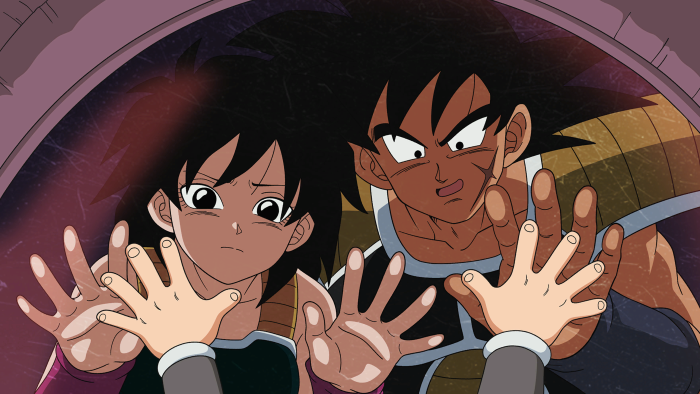 Bardock and Gine reaching out