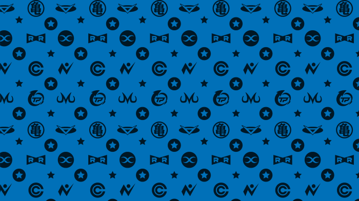 Dragon Ball Z and other anime symbols pattern