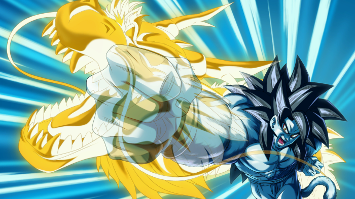 Goku Super Saiyan 4 Dragon Fist Attack