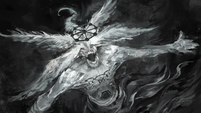 Biblically Accurate Angel with Wings and Horns