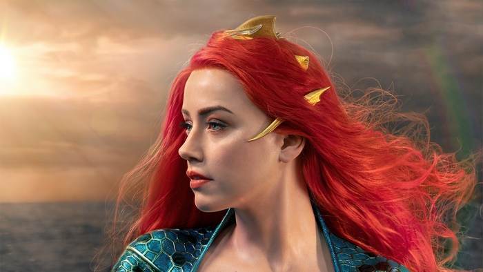 Amber Heard as Mera with Red Hair in 4K