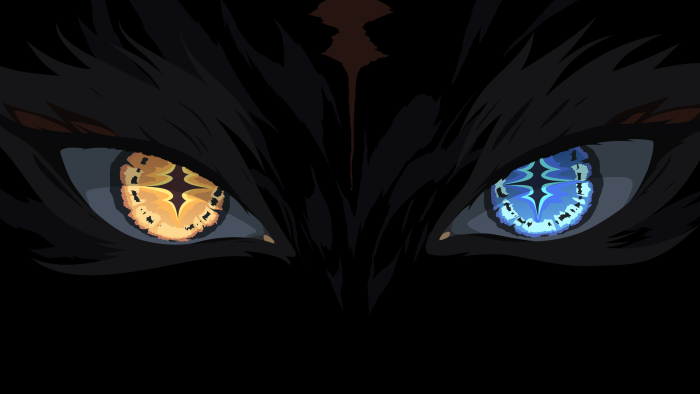 Anime character with heterochromia eyes