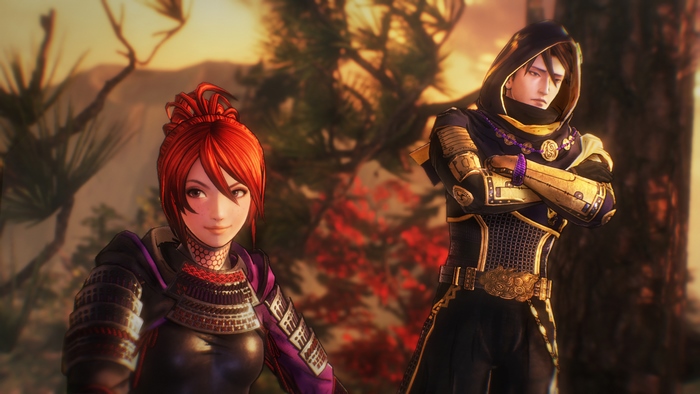 Samurai Warriors 5 characters in a forest