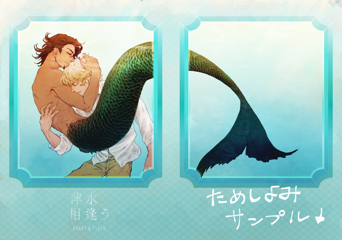 Mermaid and Human Embrace
