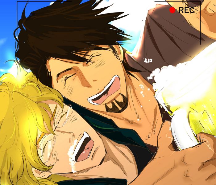 Tiger and Bunny 4K: Kotetsu and Barnaby with Beer