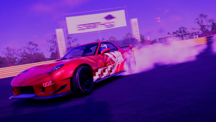 Zero Two Drifting Mazda RX-7 in Darling in the FranXX