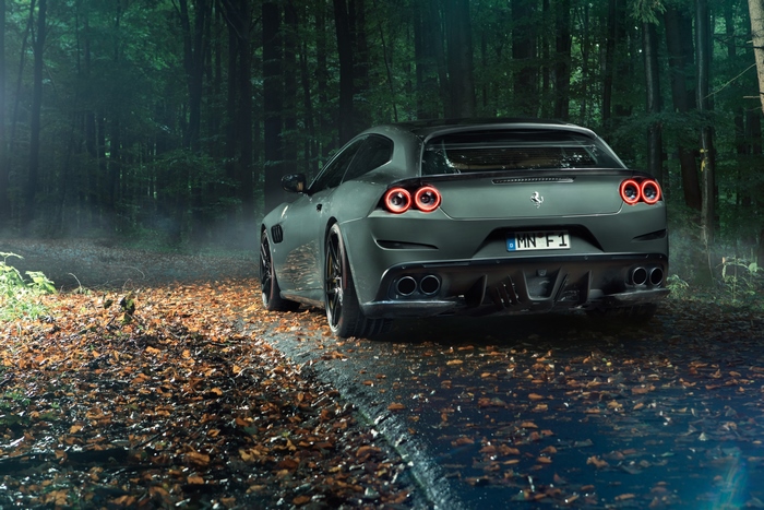 Novitec Rosso Ferrari GTC4Lusso in a Forest