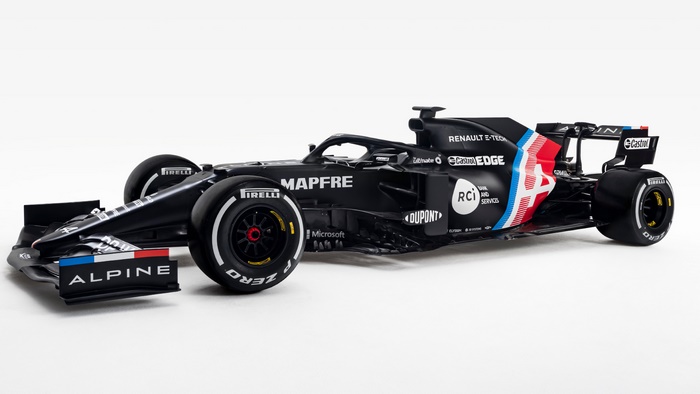 Alpine F1 Car with Mapfre and Renault Branding