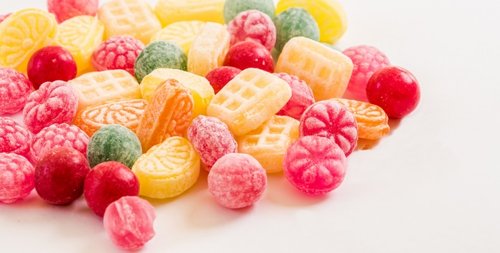 Assortment of colorful hard candies