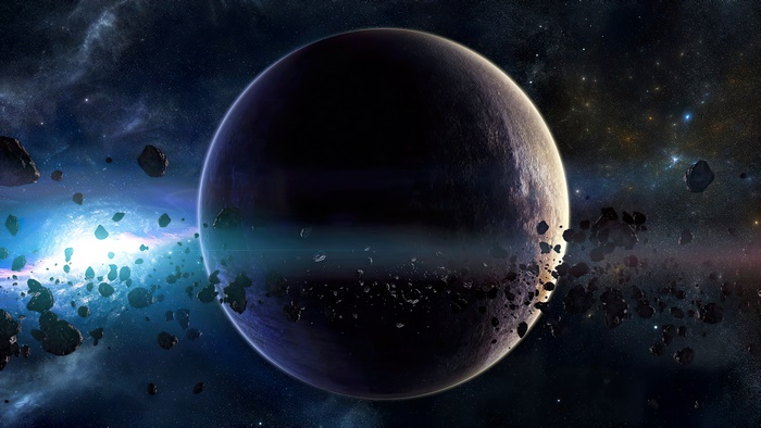 Sci Fi Space 4K Asteroid Planet