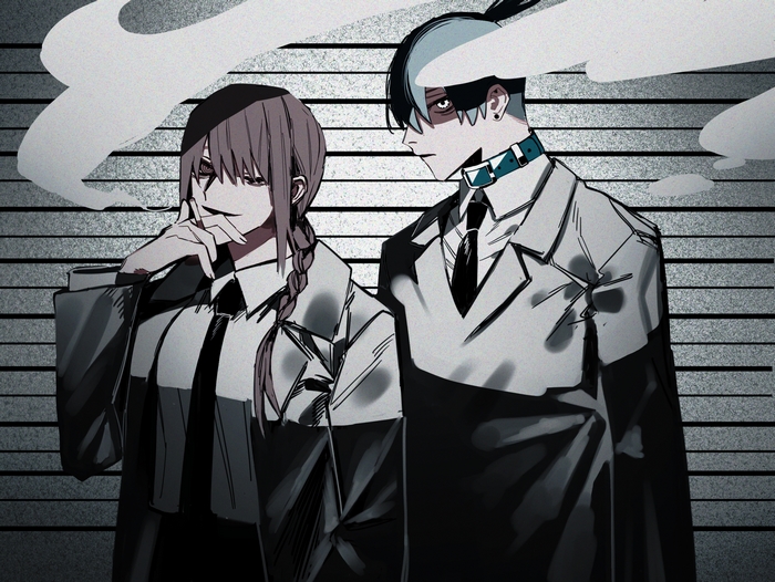 Makima and Aki Hayakawa from Chainsaw Man