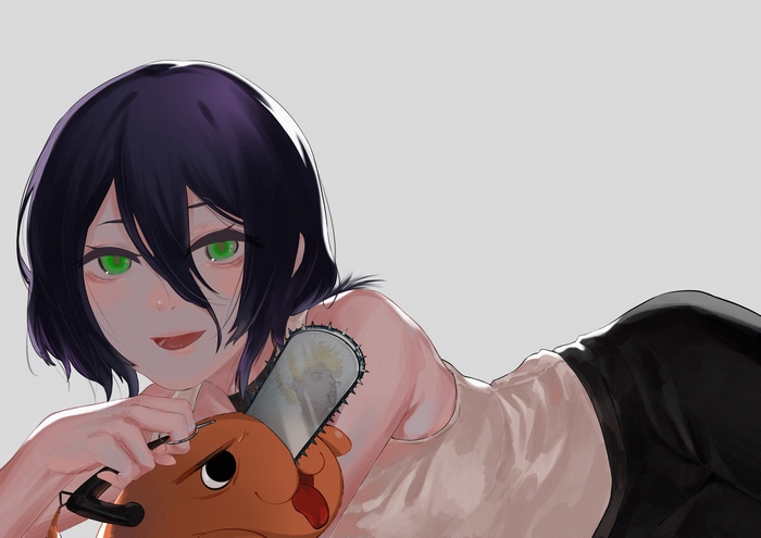 Reze from Chainsaw Man with Pochita