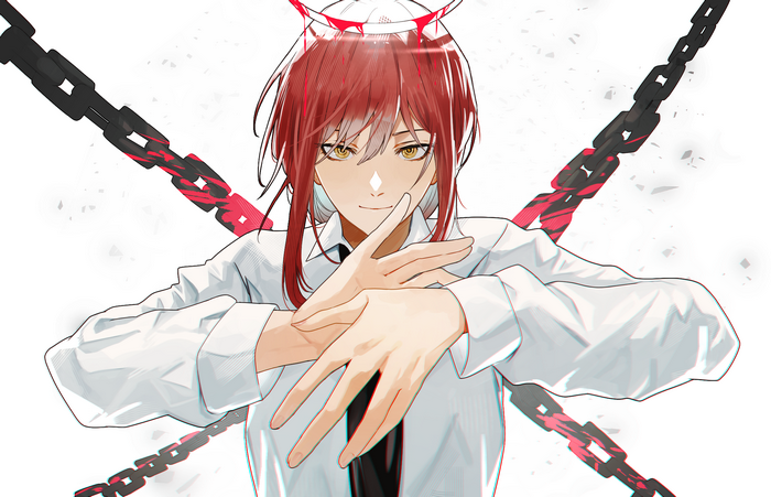 Makima from Chainsaw Man with chains