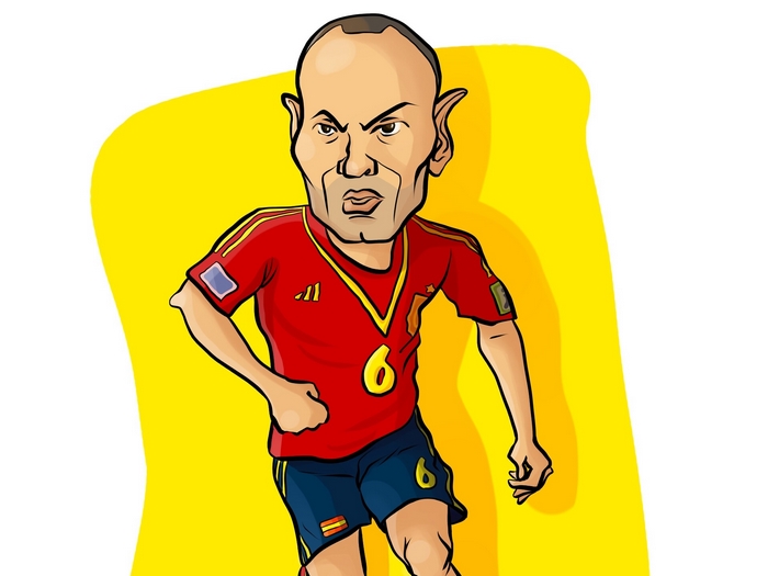 Andrés Iniesta from Spain Soccer