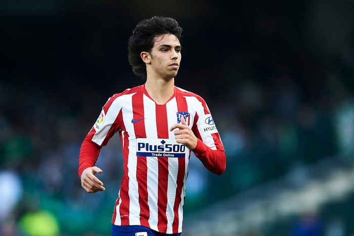 Joao Felix playing soccer for Atletico Madrid